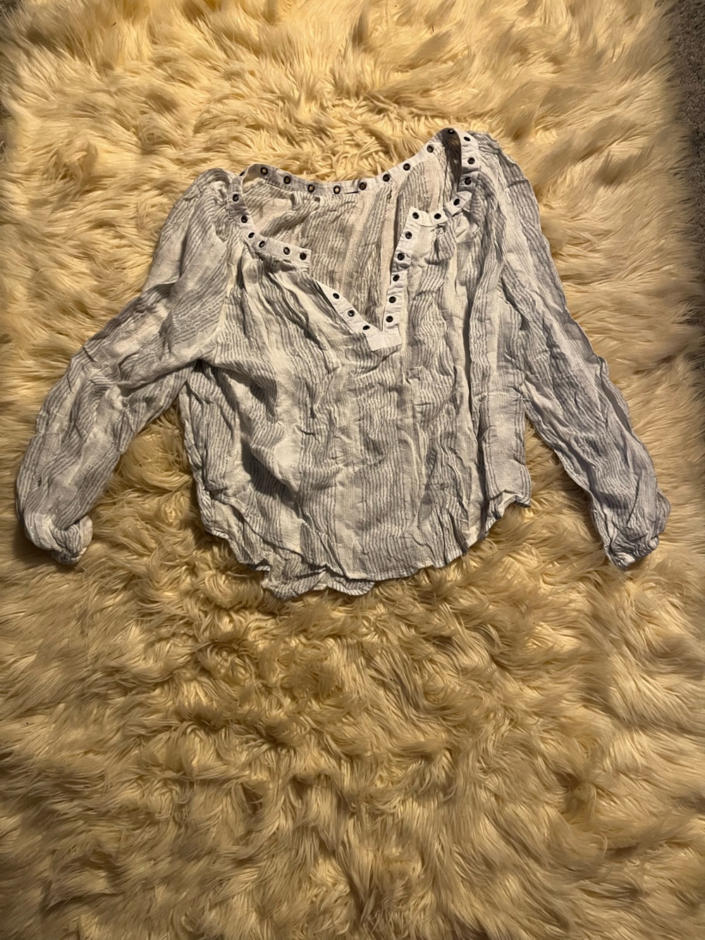 Free People White/silver Rivet top
